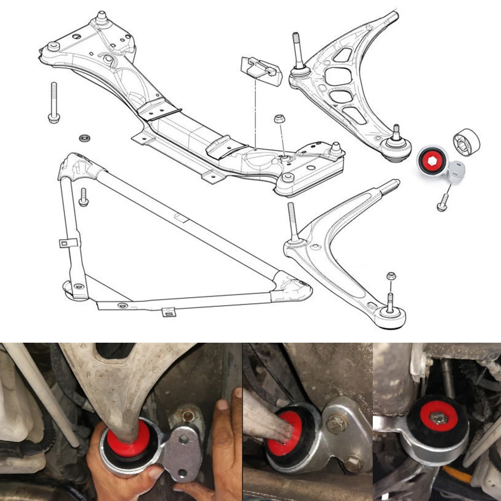 2 шт. втулки переднего рычага управления для BMW E46 E85 325i 330i Z4 1999-2006 31126783376 |