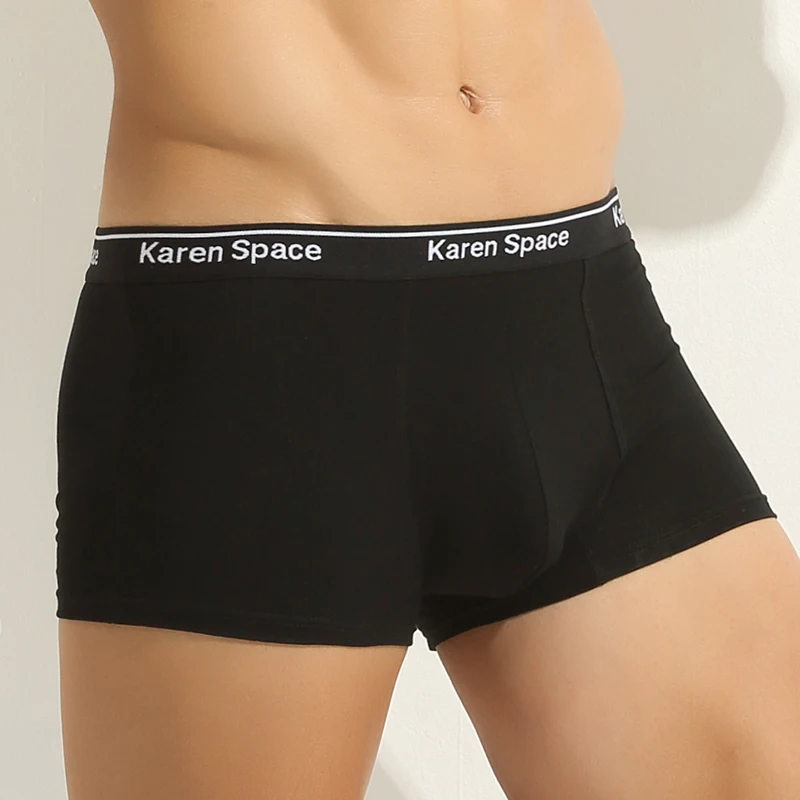 Мужские трусы хлопковые шорты-боксеры нижнее белье для мужчин дышащие U-образные