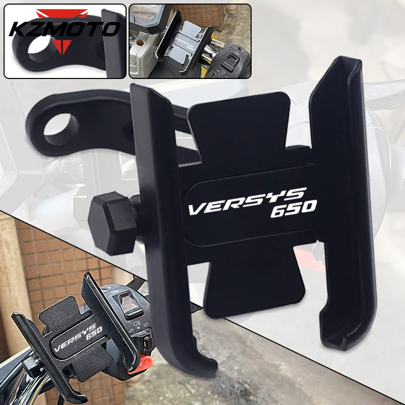 

Motorcycle GPS CNC Aluminum Handlebar Mobile Phone Holder For KASAWAKI VERSYS 1000 VERSYS650 VERSYS 650 1000 LOGO Accessories