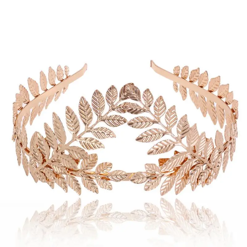 

New Pure Leaves Gather Crown Bride Headband European And American Fashion Baroque Bridesmaid Headband Hair Accessory Hot Sale