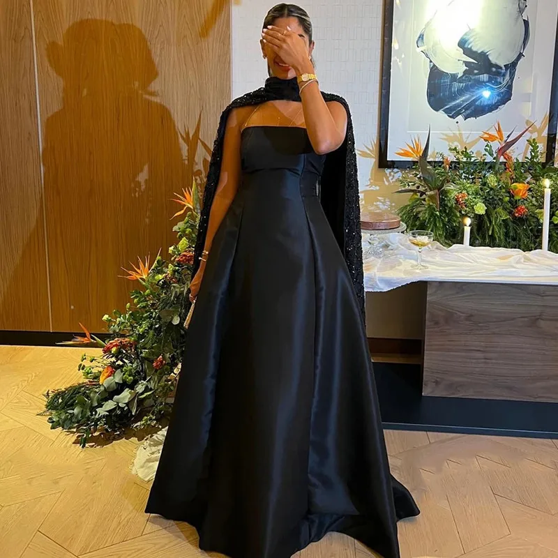 Женское блестящее вечернее платье без бретелек с открытой спиной и молнией