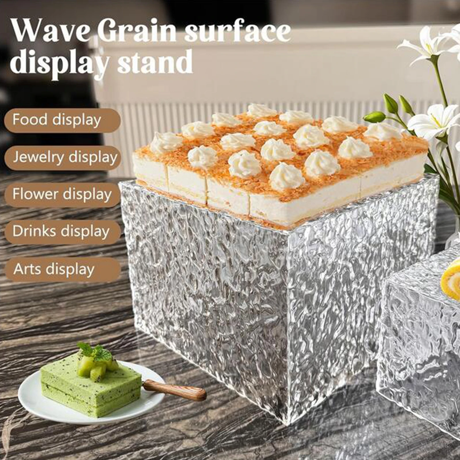 Акриловый дисплей подставка для еды стола с полыми нитями буфета экшн-фигурки