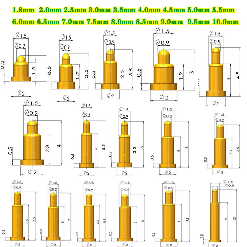 

Разъем Pogo Pin LAJQTAO 1.8-12 мм