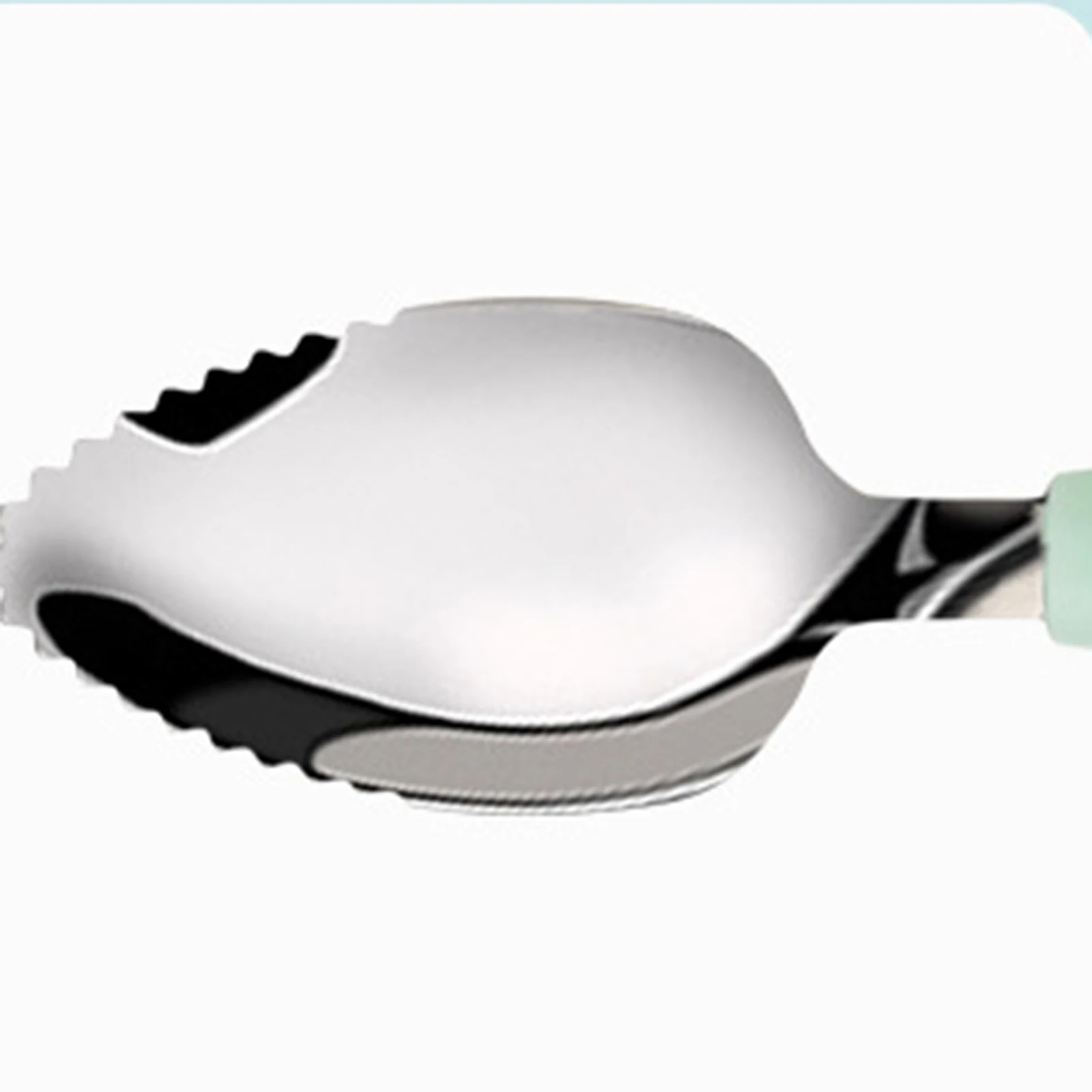 

Детская двухсторонняя ложка, удобная и нескользящая ручка, подходит для детей, малышей