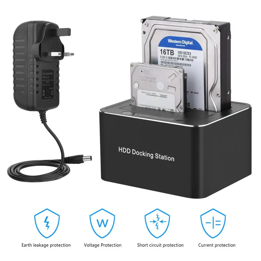 

Чехол для жесткого диска Usb3.0 2,5/3,5 дюйма, чехол для жесткого диска, копия, функция клонирования, чехол для двух жестких дисков Sata, док-станция