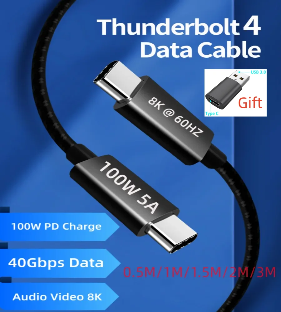 

USB-кабель Thunderbolt 4, 2 м, 40 ГБ, 100 Вт