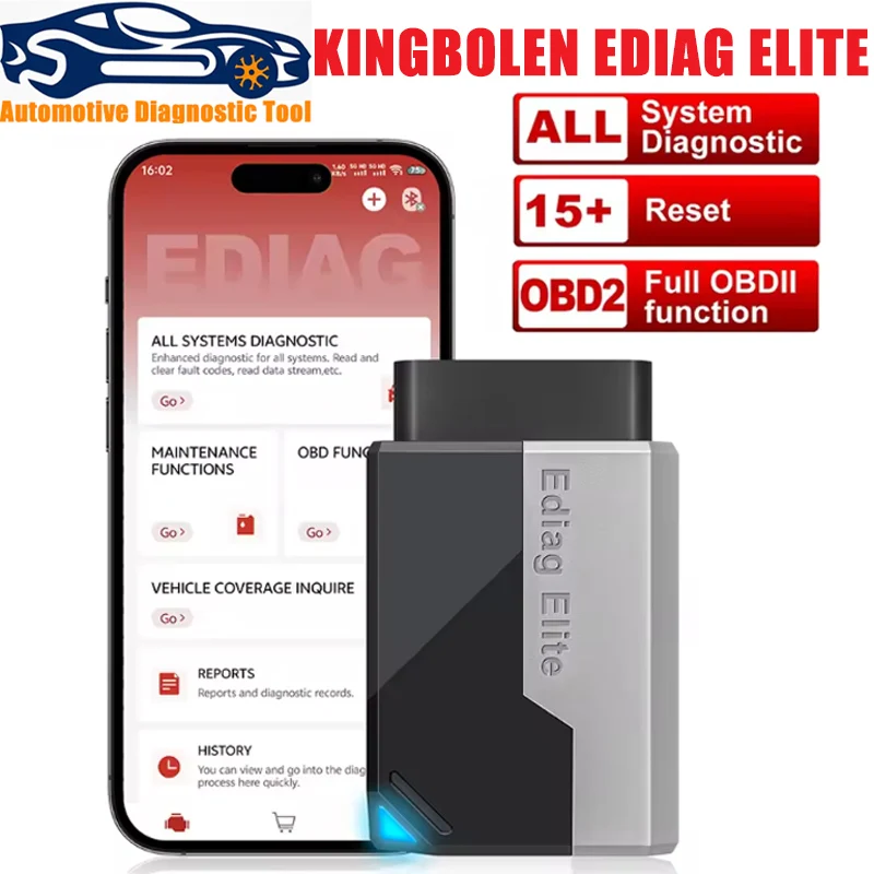 KINGBOLEN EDIAG ELITE ALL System Автомобильные диагностические инструменты активный тест 15