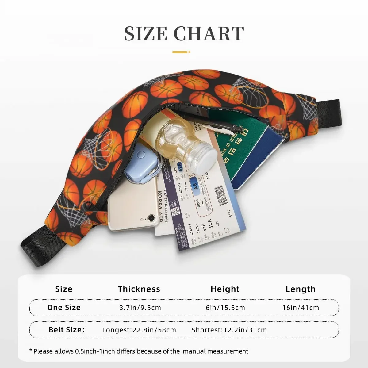 Повседневная поясная сумка с рисунком баскетбольных мячей на заказ для мужчин и