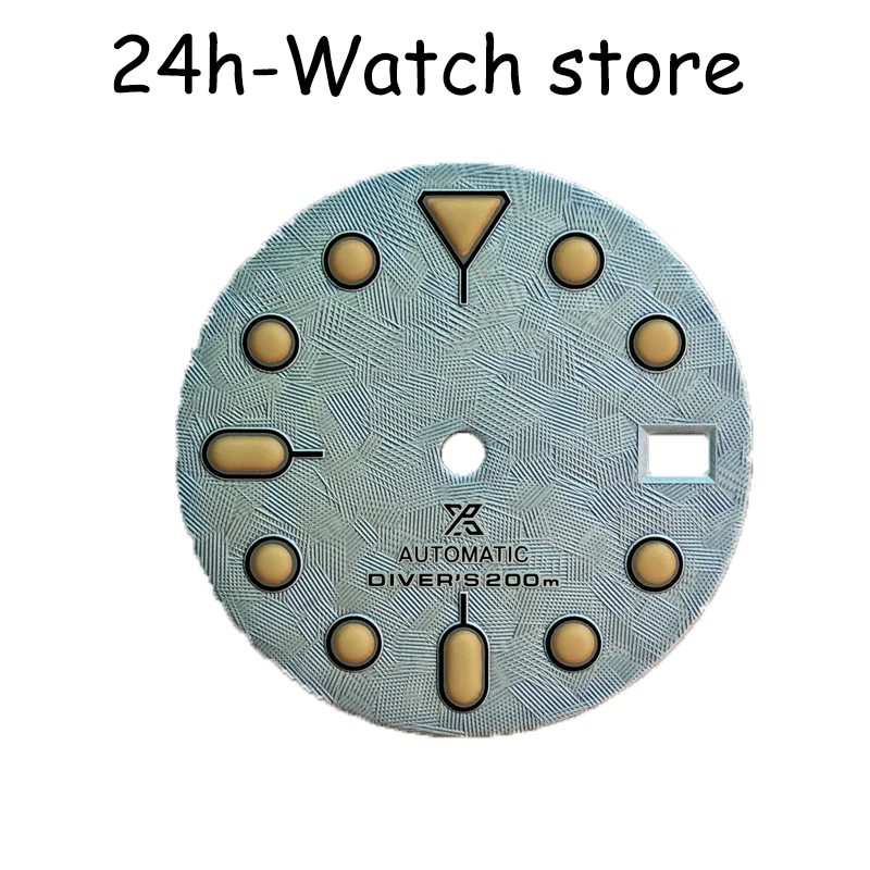 Watch parts with S logo Suitable For NH35 Automatic Movement 28.5mm Super C3 lume fit NH35 case enlarge