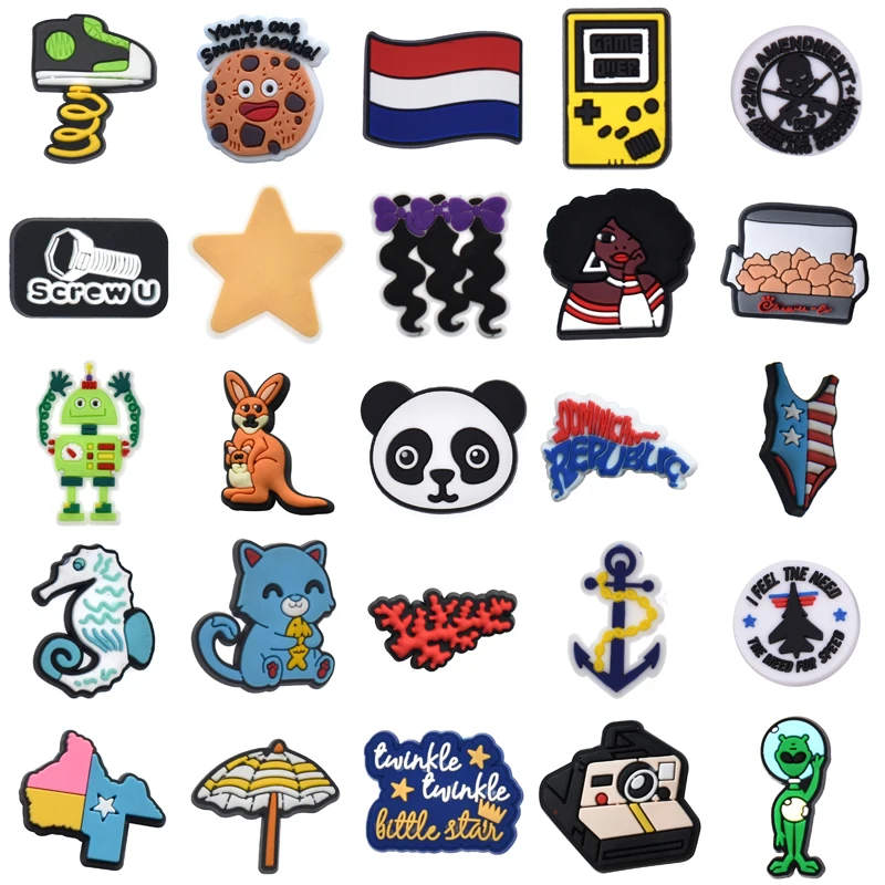 

Para Pins Boy Shoe Charms Set Jeans Gifts Shoes Accessories Packs Kids Men Wholesale Bulk Girl Women Charm Decorations for Crocs