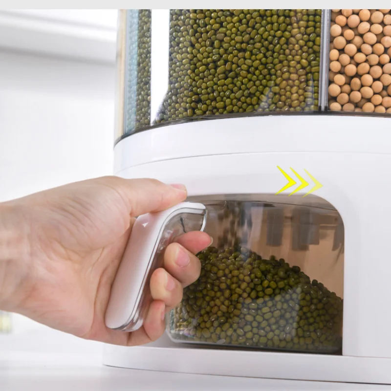 

Airtight Grains Storage Jar Cereal Dispenser Smell Proof Organizer Rice Storage Bucket Kitchen Rangement Household Items DF50PG