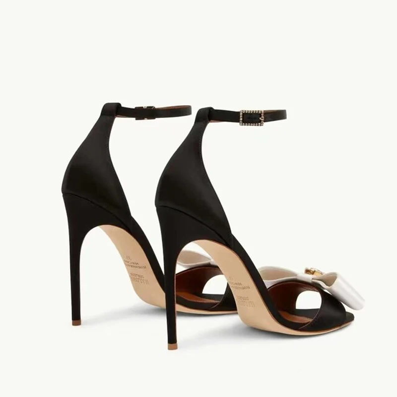 Босоножки женские летние на тонком высоком каблуке с квадратным носком