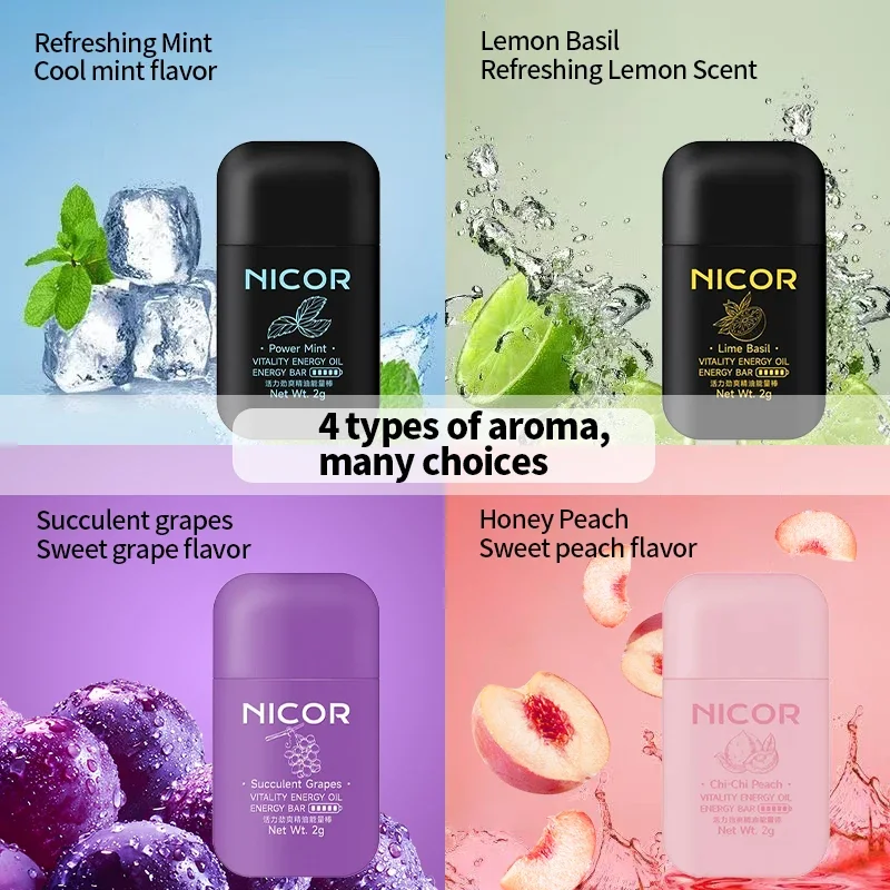 Контейнеры для носовых ингаляторов Stick Menthol эфирные масла освежающие усталость