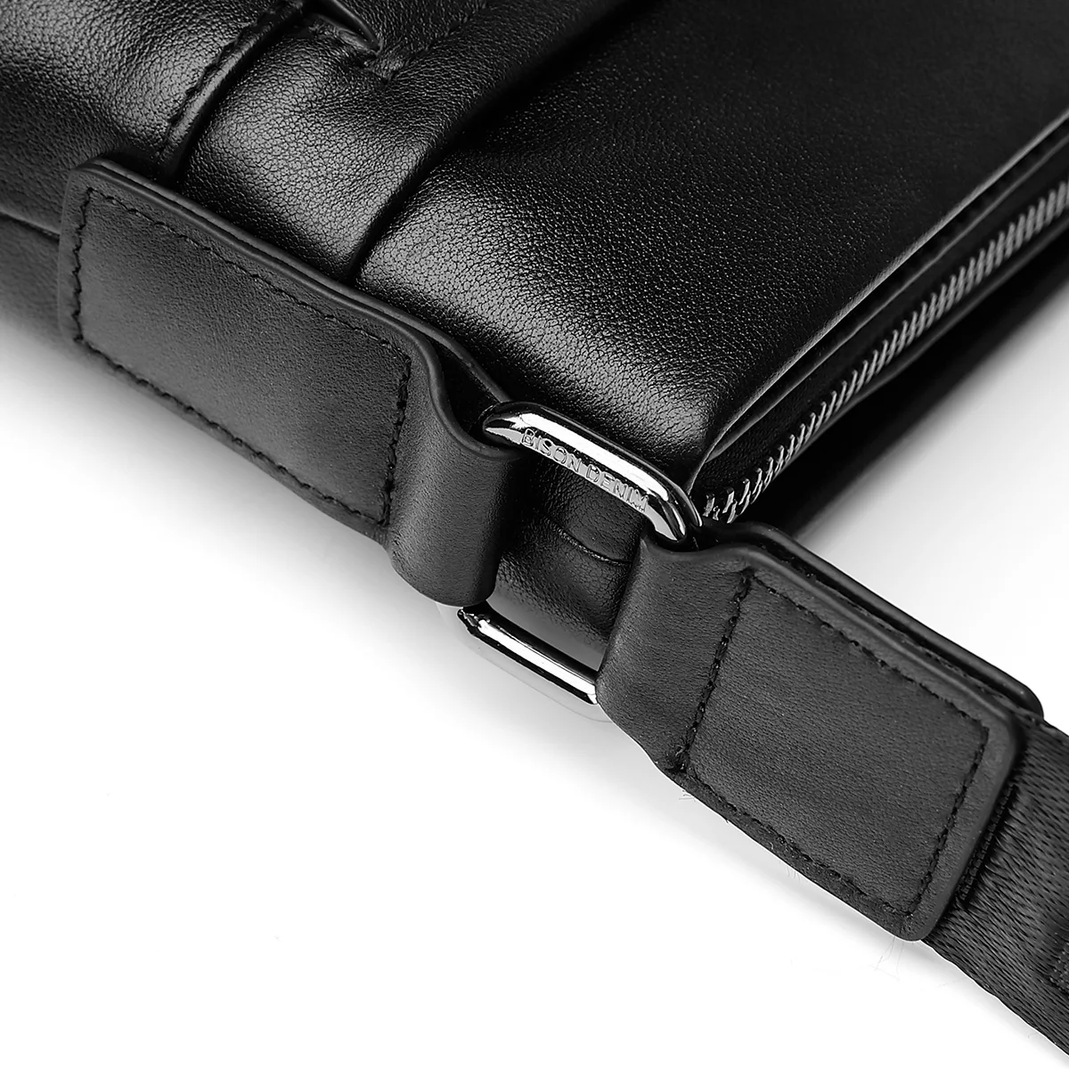 2023 BISON DENIM Men Business Bags Large Capacity Genuine Leather Travel Laptop Handbag Men Single Shoulder Bag Free Shipping