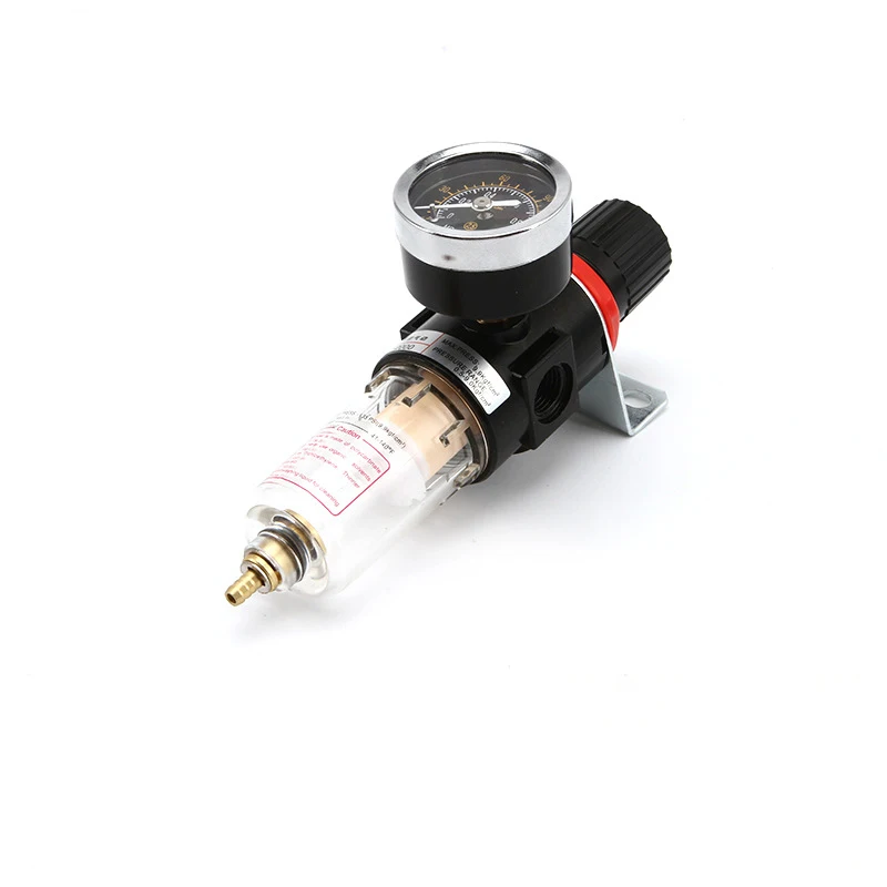 

AFR-2000 1/4 Compressor Air Filter Pressure Regulator Trap Pneumatic Oil Water Separator Pump Manual Drainage Supply AC2010-02