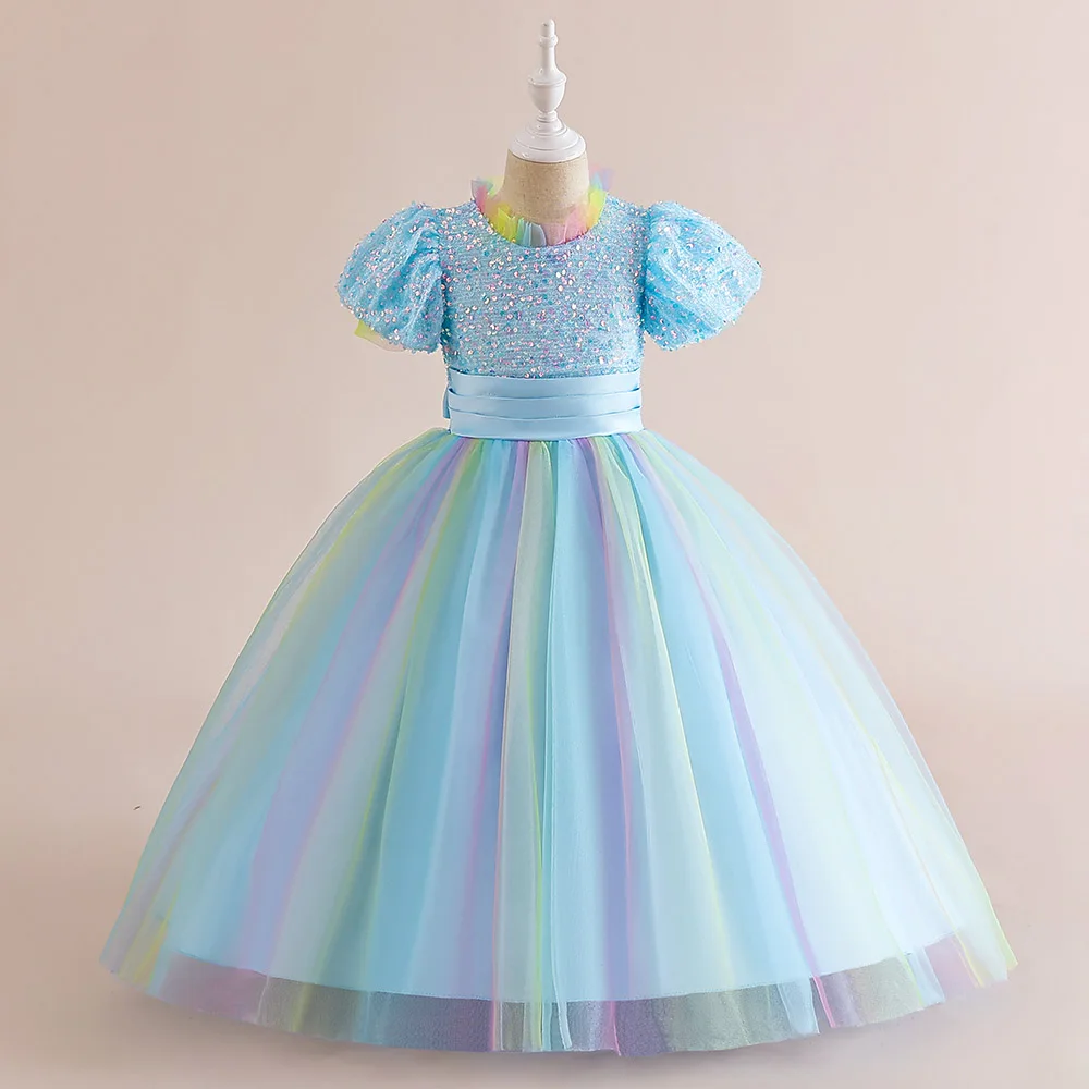 

Teen Elegant Ceremony Clothes Kids Wedding Prom Gown Children Birthday Princess Evening Party Girls Dresses For 6T 14T CLP-370