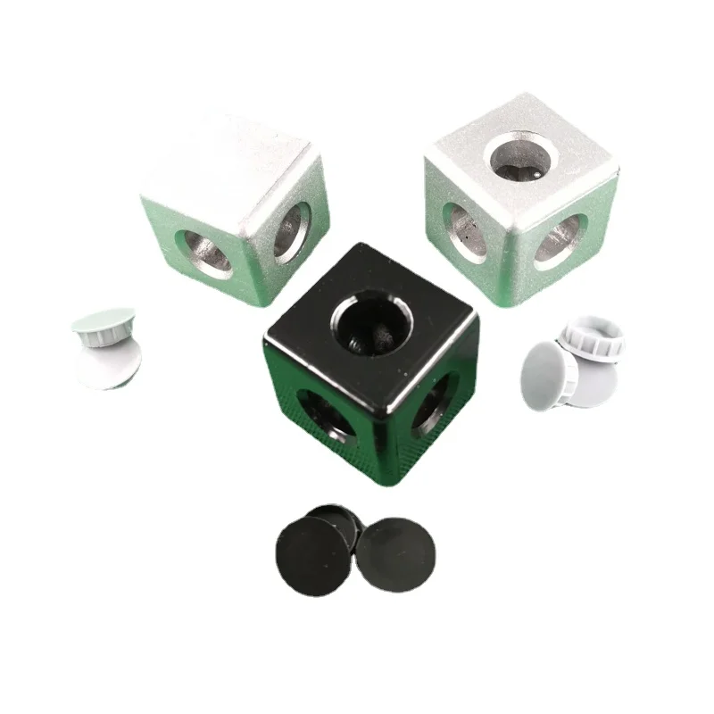 

European Standard Profile Accessories Two-Way Tee Connector 2020303040404545 Three-Dimensional Angle Combination Box Connection
