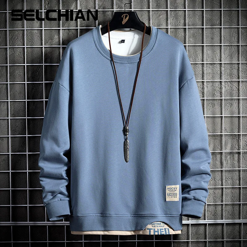 

Толстовка мужская с капюшоном в стиле хип-хоп, модная уличная одежда в стиле Харадзюку, Повседневный пуловер с круглым вырезом и длинным рук...