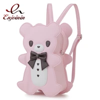 kawaii bear shaped purses and handbags for women cute shoulder bag cartoon design crossbody bag cosplay messenger bag 3 ways