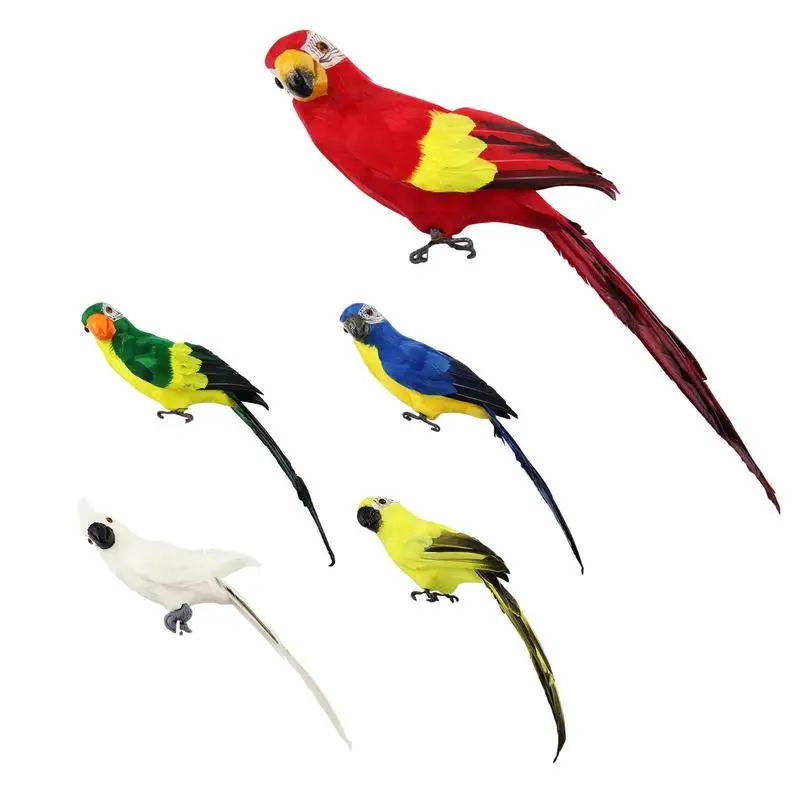 

1Pc Realistic Foam Parrot Creative Artificial Fake Animal Birds Model Outdoor Home Garden Tree Decor Yard Figurine Ornament