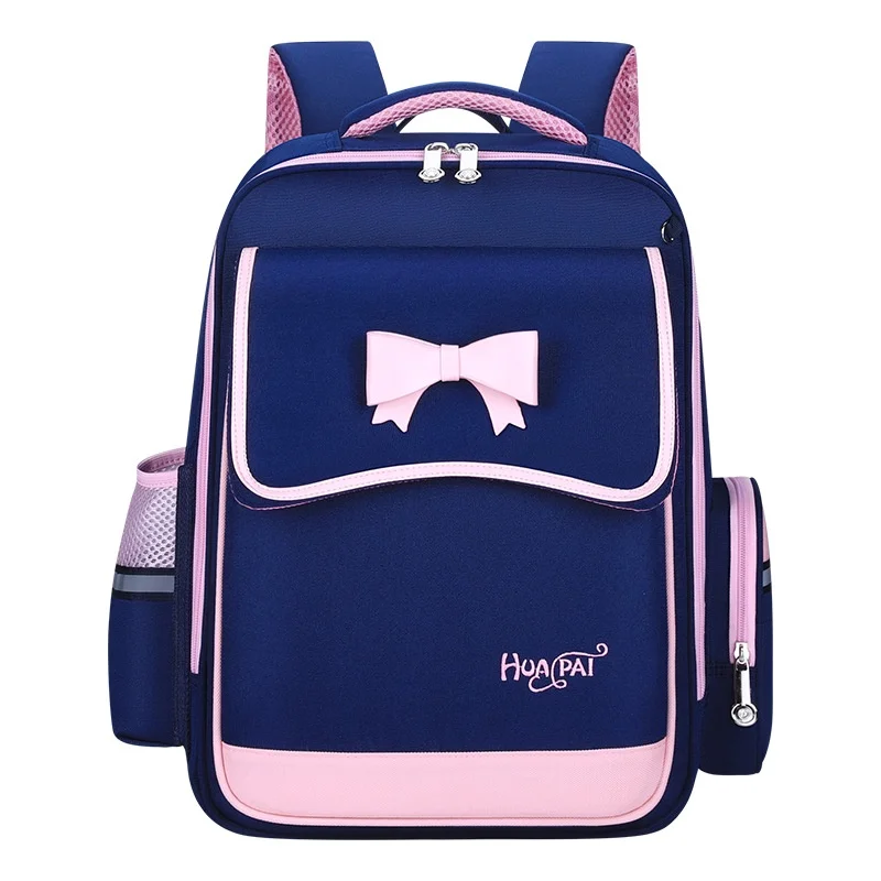 Grade 1-6 Children Bow Sweet Large Capacity Backpacks New British Style Girls Student Princess Fashion School Bags Drop Shipping
