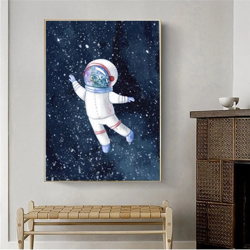 Космическая планета луна солнце настенная печать Картина на холсте