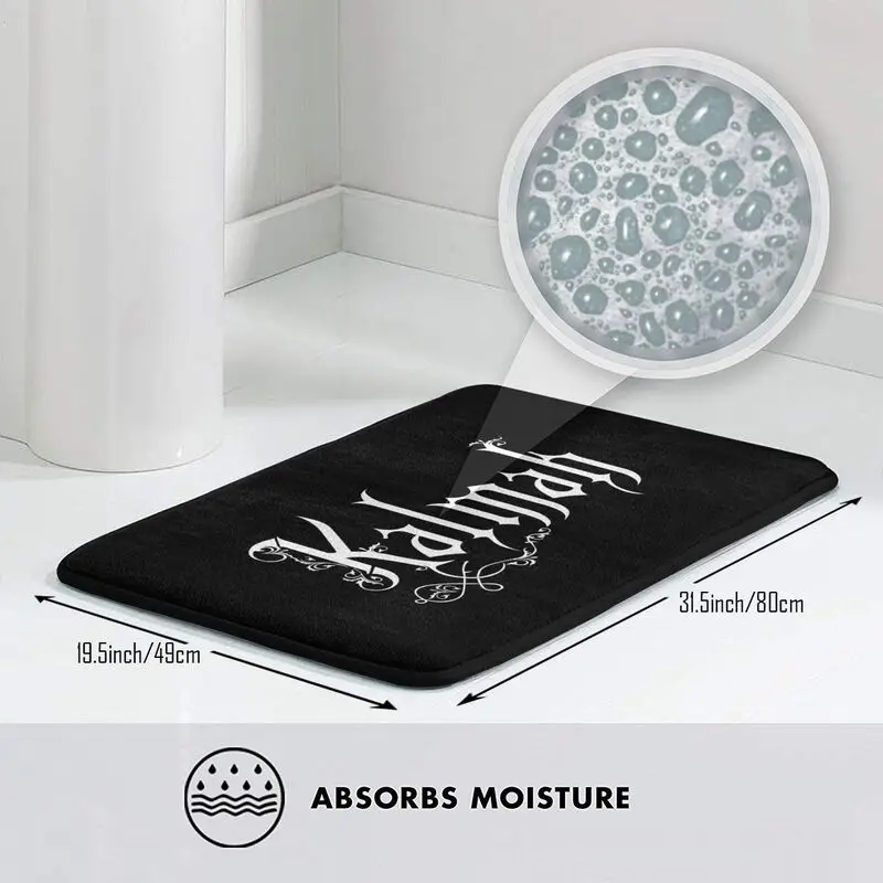 Kalmah Logo Melodic Death Metal Wintersun Mat Rug Carpet Decor Casual Antislip Easy Clean Bath Floor