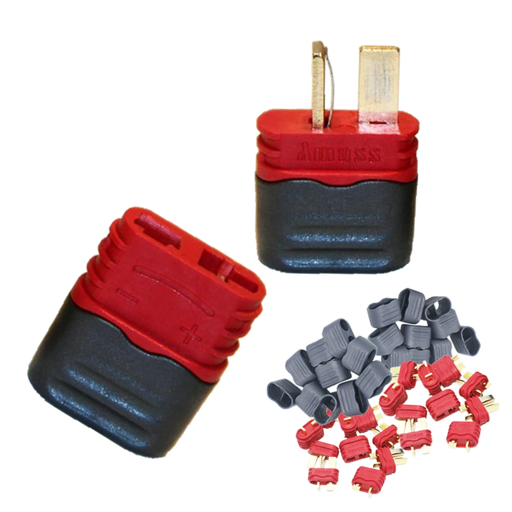 

Wholesale Amass T Plug Deans 2 Pin Female Male Connectors With Sheath Housing Plastic T-Plug For Lipo Battery Parts