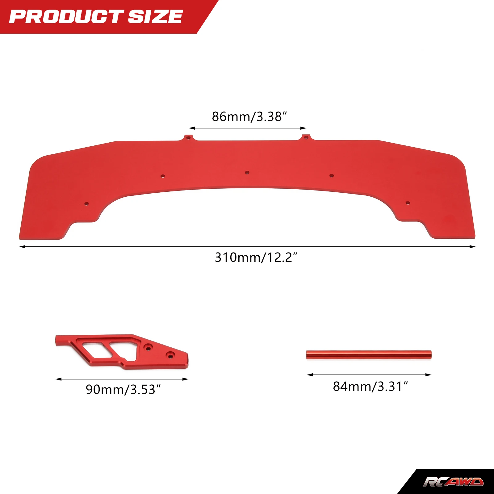 

RCAWD Alloy FRONT SPLITTER with Animal Bumper Guard for Arrma 1/7 Felony cars hopups upgrades parts