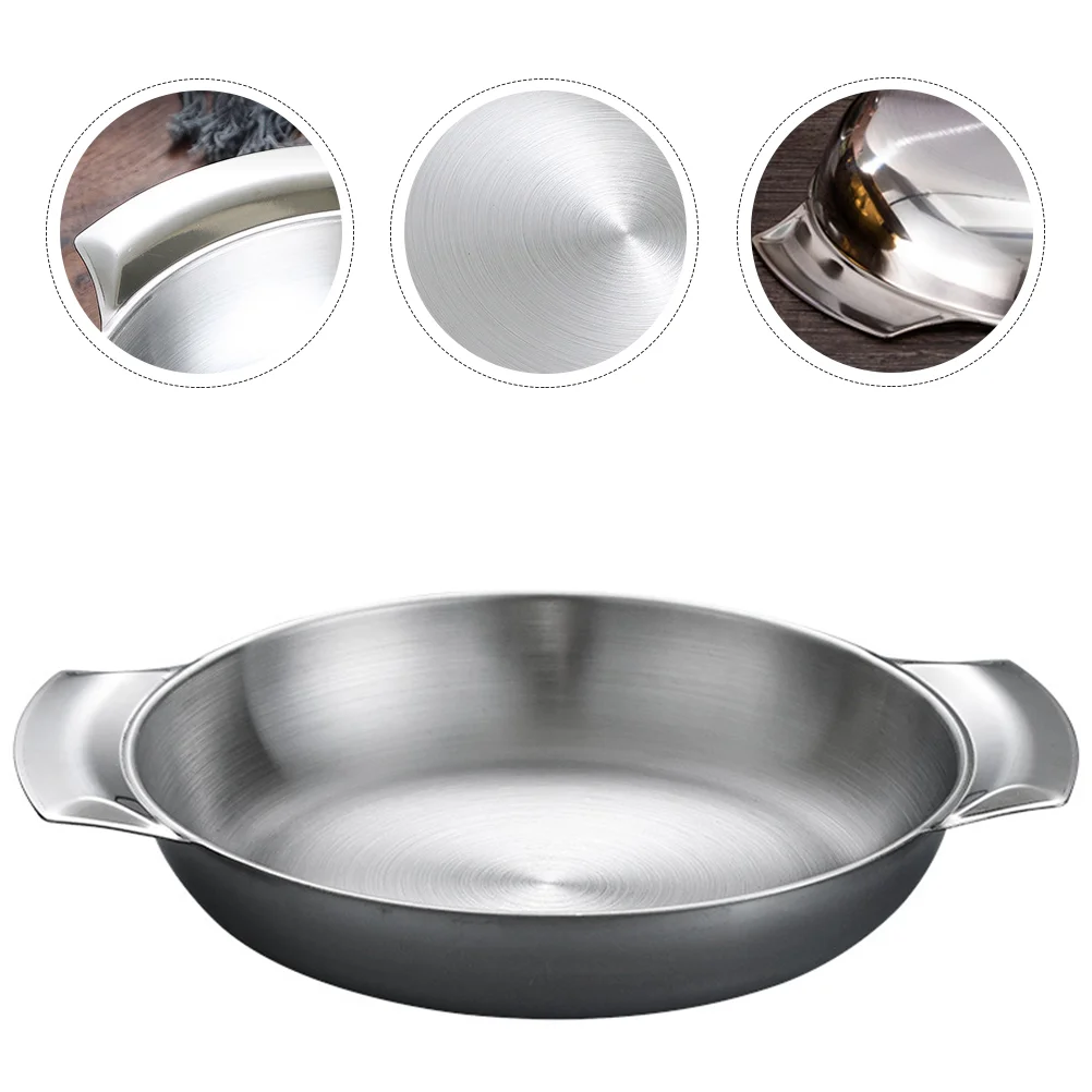 

Japanese Wok Omelet Vegetable Kitchen Cooking Pot Double Handle Stainless Steel Pans Hot Pots Wear Resistant Fry