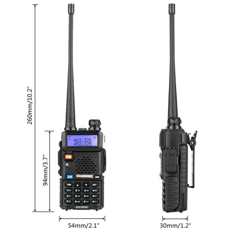 Original Baofeng UV-5R Dual Antenna Walkie Talkie VHF 136-174Mhz & UHF 400-520Mhz Ham Radio Scanner BF UV5R