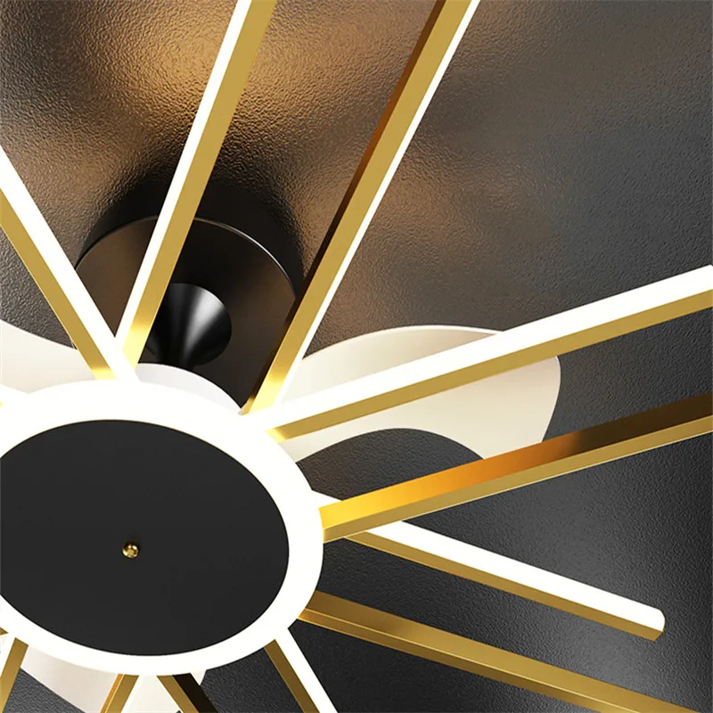 Потолочный вентилятор в скандинавском стиле с подсветкой украшение для гостиной