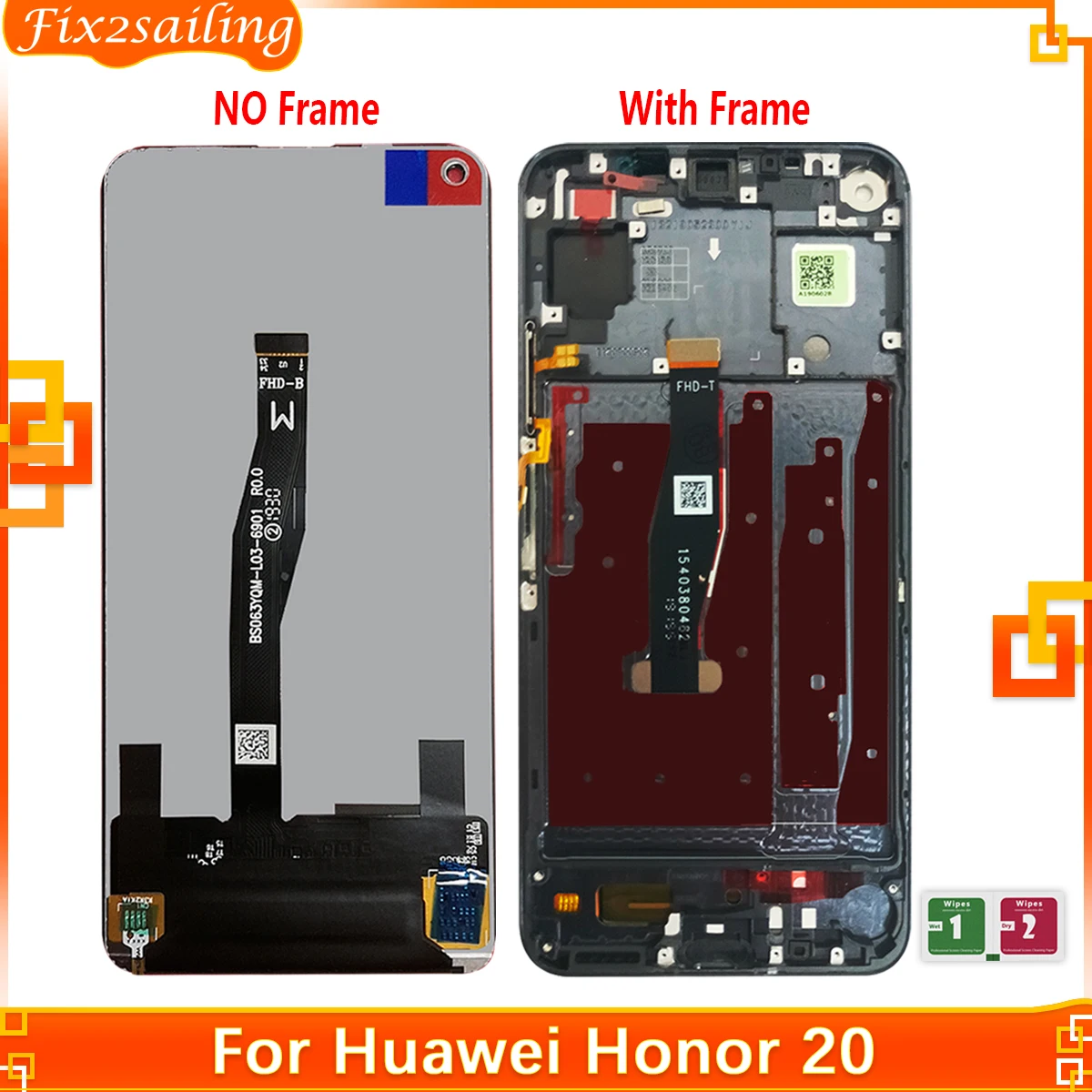 ЖК-дисплей 6 26 дюйма для Huawei Nova 5T сенсорный экран с дигитайзером в сборе Honor 20 YAL-L21