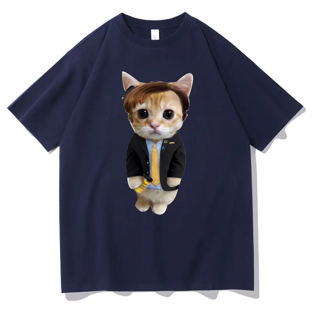 Футболка мужская оверсайз с рисунком грустного плача кошки Китти