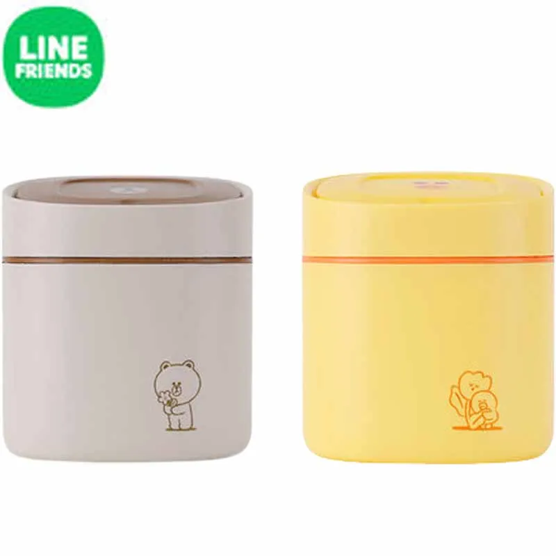 Line Friends Anime Cartoon Brown Sally Cute Press Lid Trash Can Kawaii Desktop Sundries Storage Bucket Cute Cosmetic Storage Box