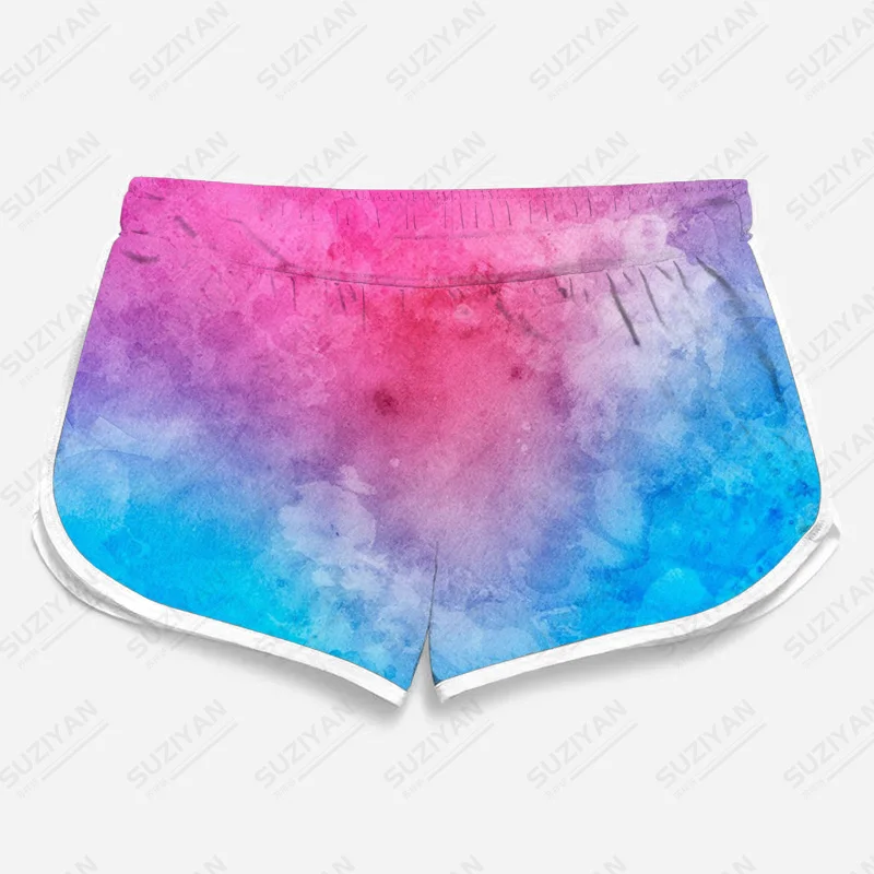 

Micro Mini Candy Color Ladies Exercise Stretch Waist Casual Summer Sports Elastic Waist Summer Women Solid Running Short