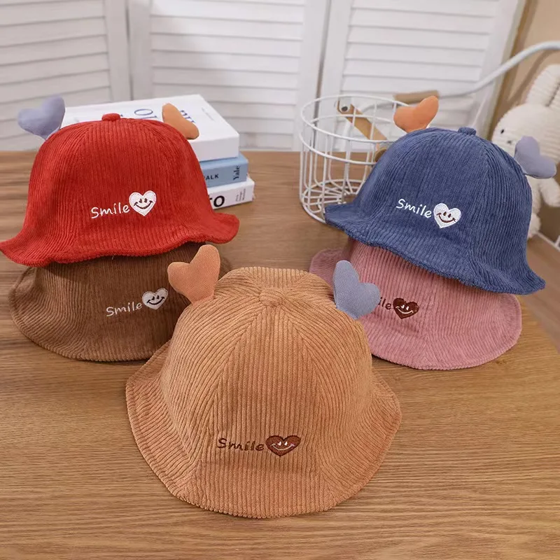 Детская Шляпа От Солнца В Рыбацком Стиле С Сердечком Смайлик Бархатный Материал