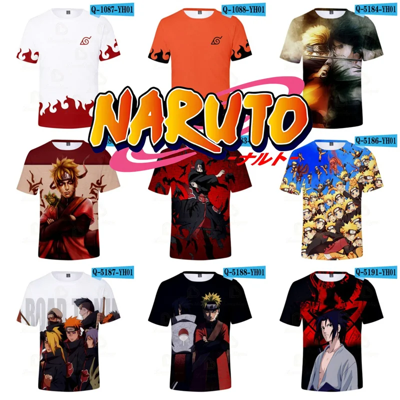 

Sharingan Akatsuki Uzumaki Naruto Summer T-shirt Tees Kurama Oversized Cosplay Thin Uchiha Sasuke Tops Men Outerwear Tops
