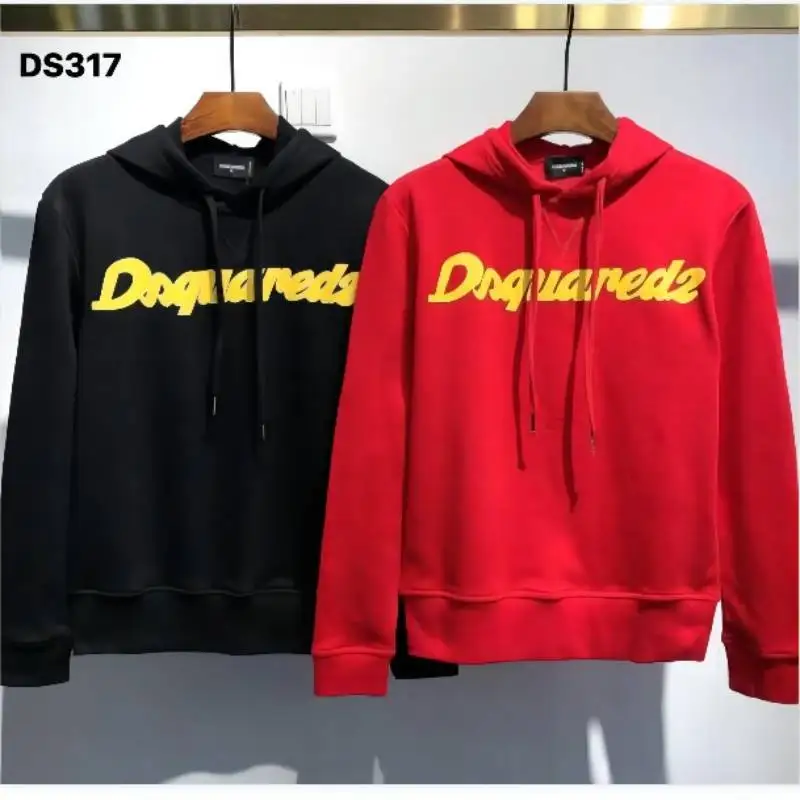 

DSQUARED2 Men's Long Sleeve Hooded Spring Autumn Pullover Simple Round Neck Clothing Slim Casual Loose DS317