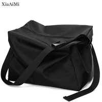 mens black travel zipper one shoulder messenger bag large capacity leisure sports oxford cloth gym bag wholesale