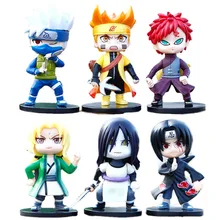 8-10cm Naruto Anime Figures Model Q Version Naruto Sasuke Kakashi Igaara Itachi Sakura Figurine Gift Box Toys For Children.