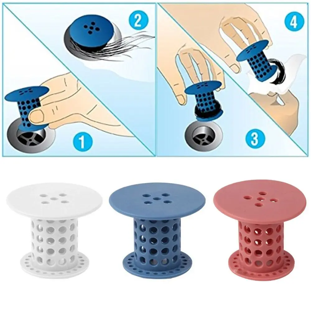 

Durable Shower Rubber Anti-clogging Sink Hair Catcher Sink Stopper Plug Tub Drain Protector Bathroom