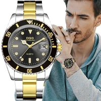 2022 top luxury brand mens fashion gold calendar watches simple men business stainless steel quartz watch relogio masculino