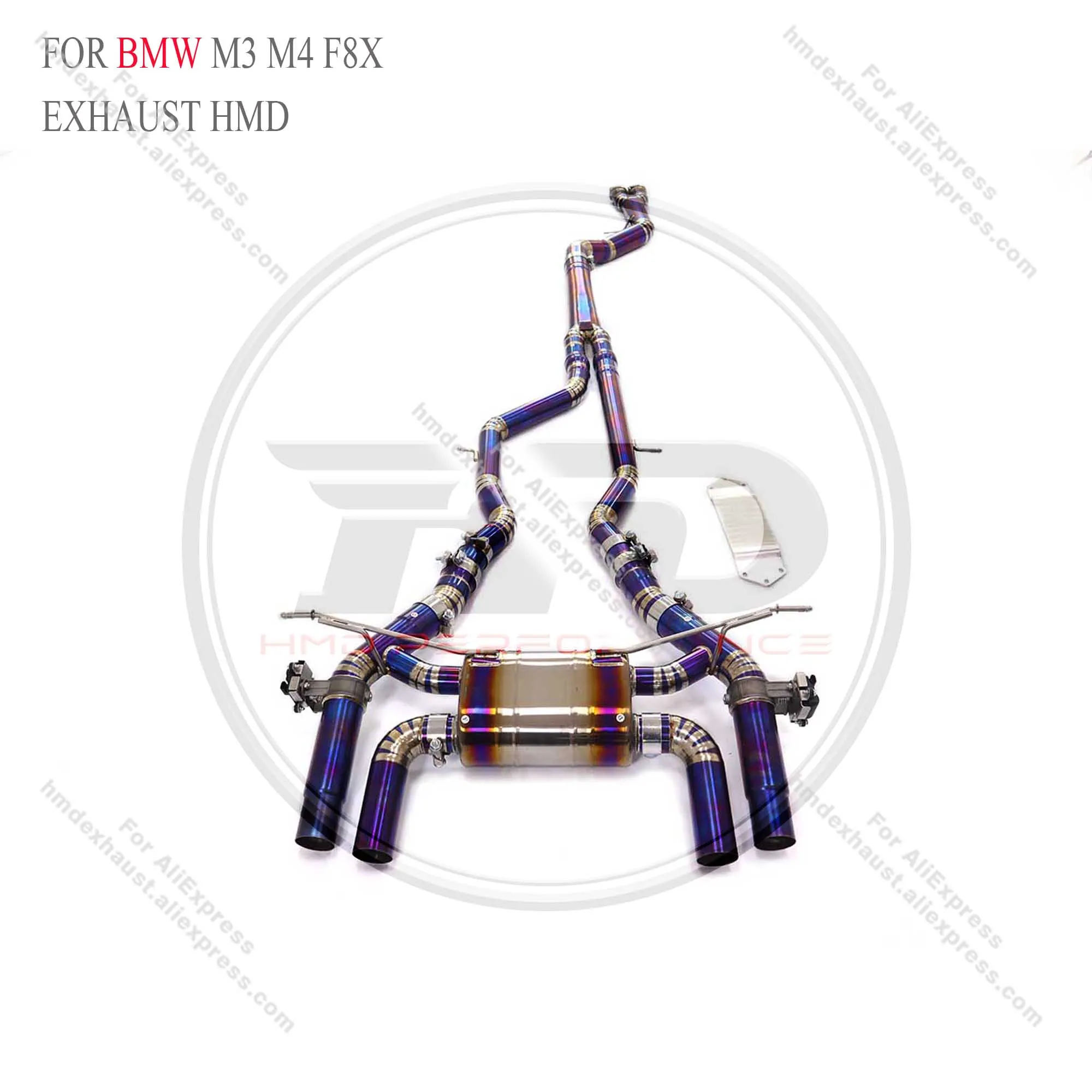 Заводская титановая выхлопная система HMD средняя труба для BMW M3 M4 F8X глушитель