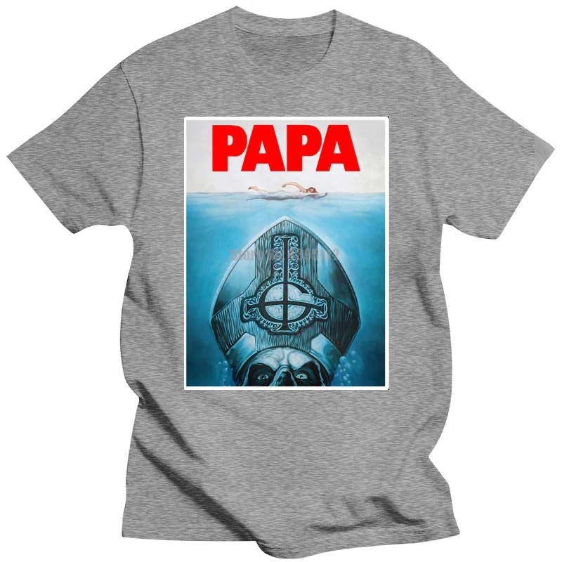 Новинка Мужская черная футболка с логотипом Ghost Bc Band Papa emerите Ii Jaws размеры от S до