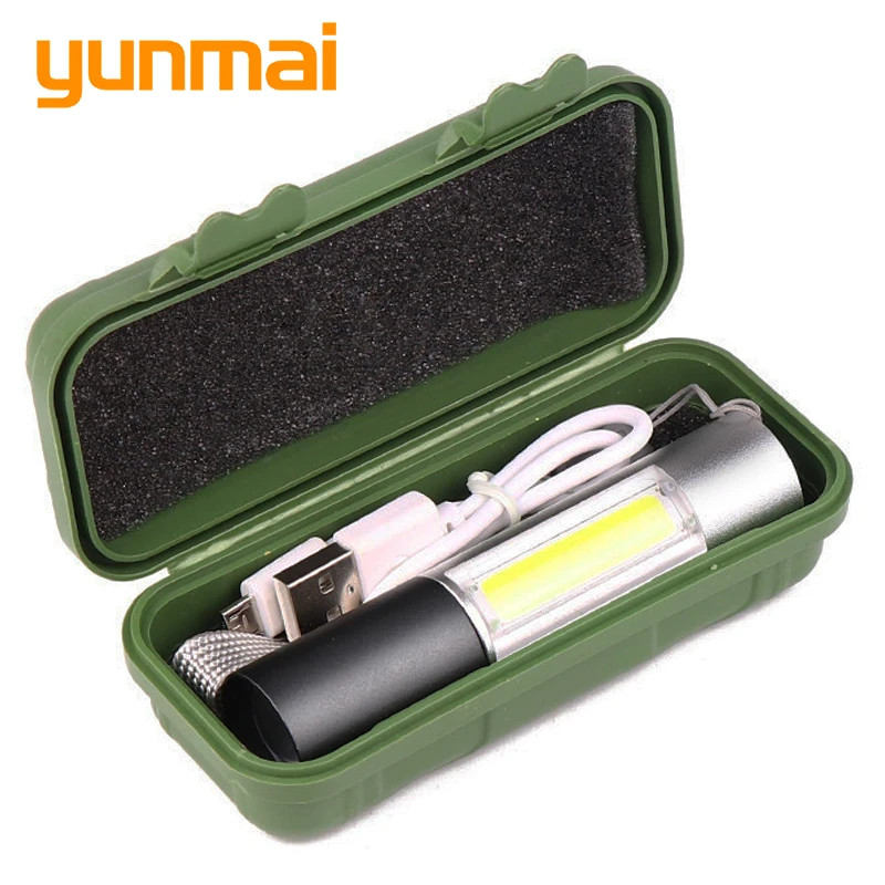 

Q5 Mini LED Flashlight Penlight 1000LM Waterproof Torch 3 Modes Zoomable Adjustable Focus Lantern Portable Light Bulbs Yunmai