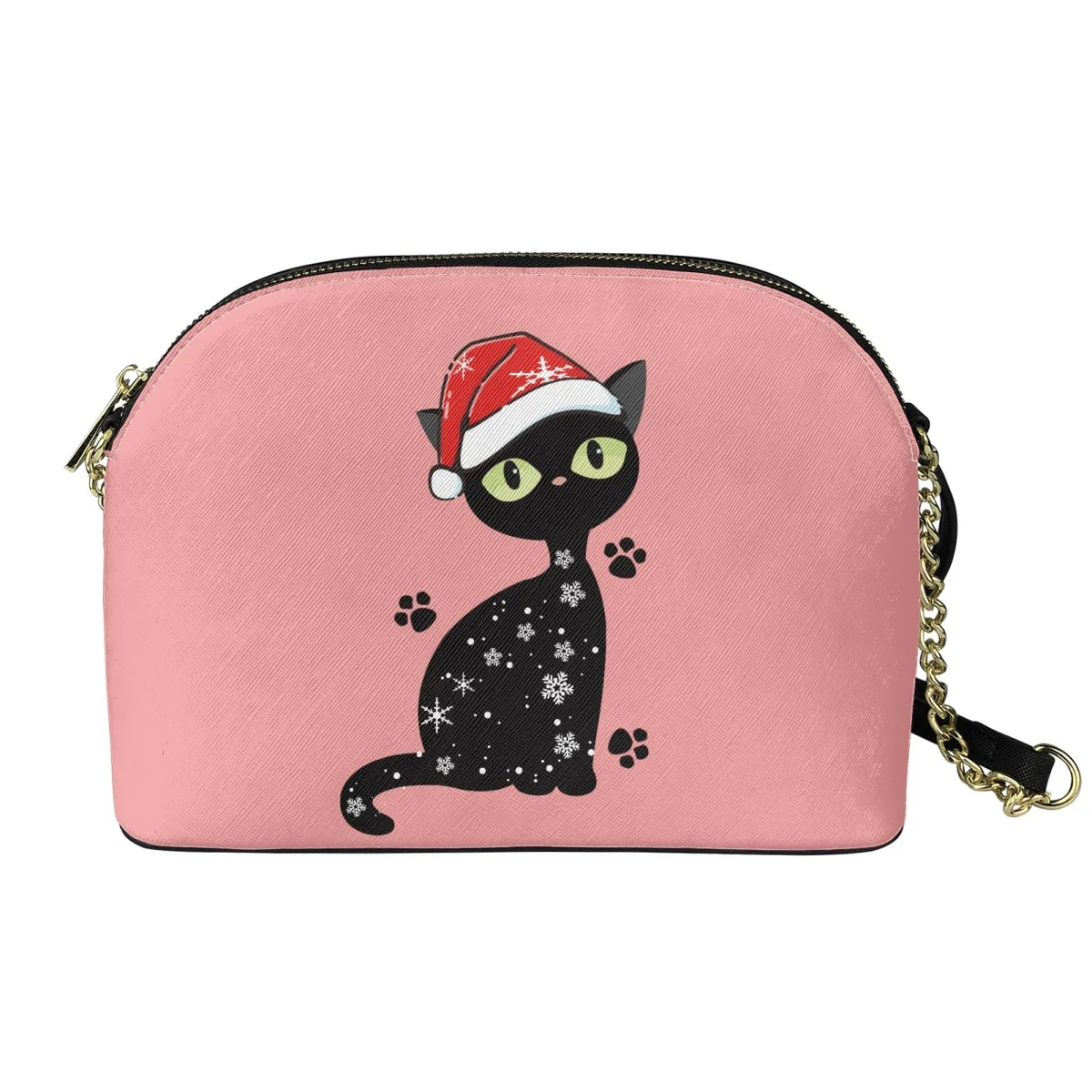 

2022 Повседневная розовая модная сумка через плечо на одно плечо с рождественской тематикой, Женская Персонализированная Сумка-ракушка с узо...