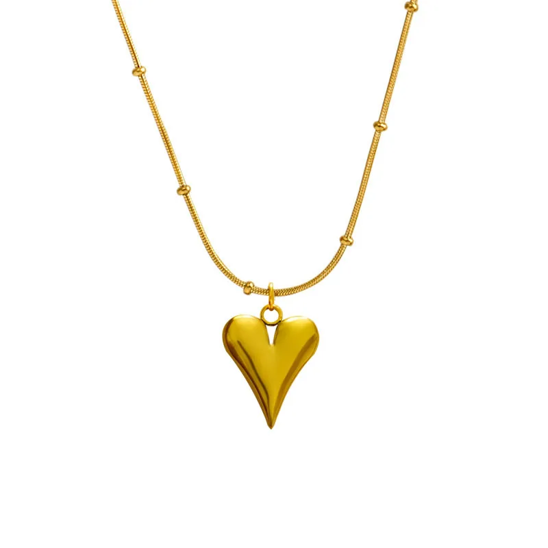 

Simple Love Heart Zircon Chain Pendant Necklace Nimble Mother's Day Woman Wedding Family Friend Gift Jewelry