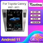 Автомобильный DVD-плеер Kaudiony, мультимедийный плеер на Android 10,4, с экраном 10,0 дюйма, GPS, 4G, для Toyota Camry, Типоразмер 2007-2011