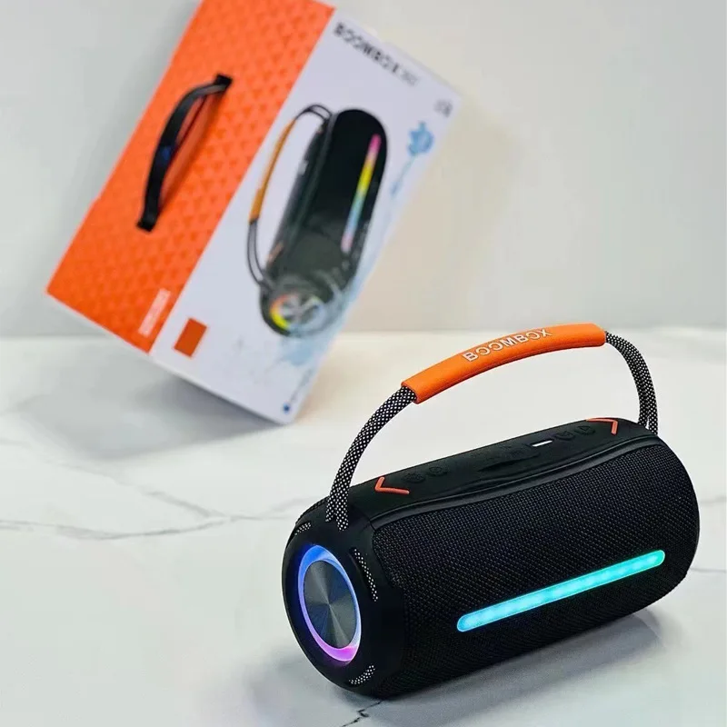 

New Boombox PTH-360 Bluetooth Speaker RGB Marquee Colored Light Outdoor Waterproof Portable High Power Speaker Desktop Subwoofer